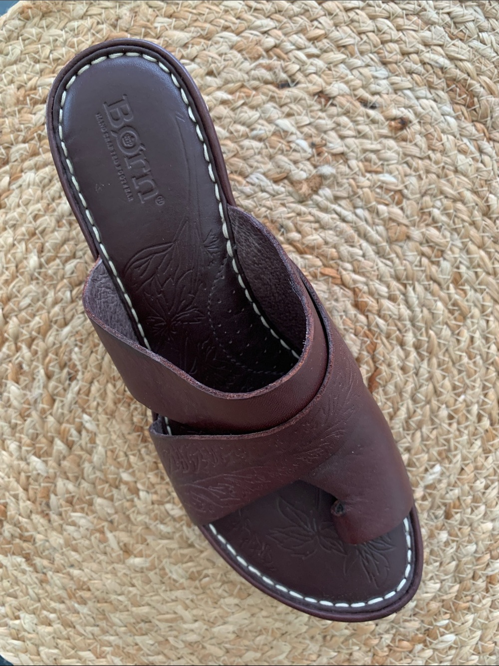 Born (Sz6) Summer Sandals Slip On 2” Wedge Heel Casual Comfort Quality Foot Wear